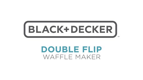 Black Decker Rotating Waffle Maker with Dual Cooking Plates